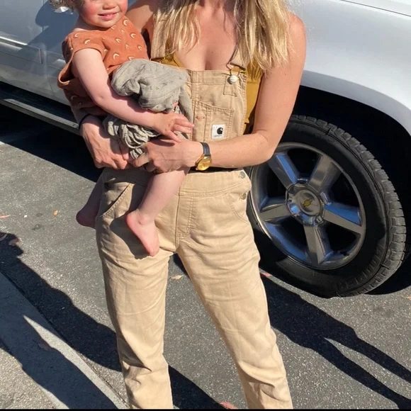 Carhartt WIP Bib Overalls - Dusty Hamilton Brown Size Small - Picture 9 of 9